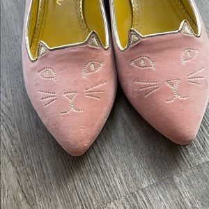 Charlotte Olympia Kitty Flats pink